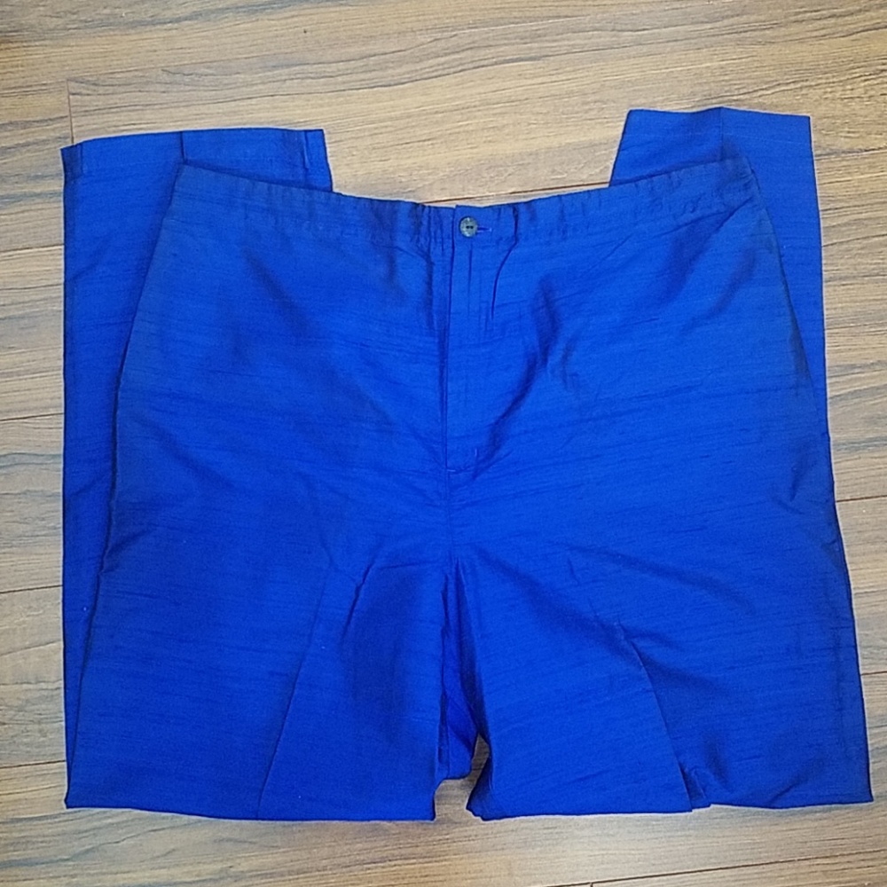 Chico's 100% Silk Navy Pant